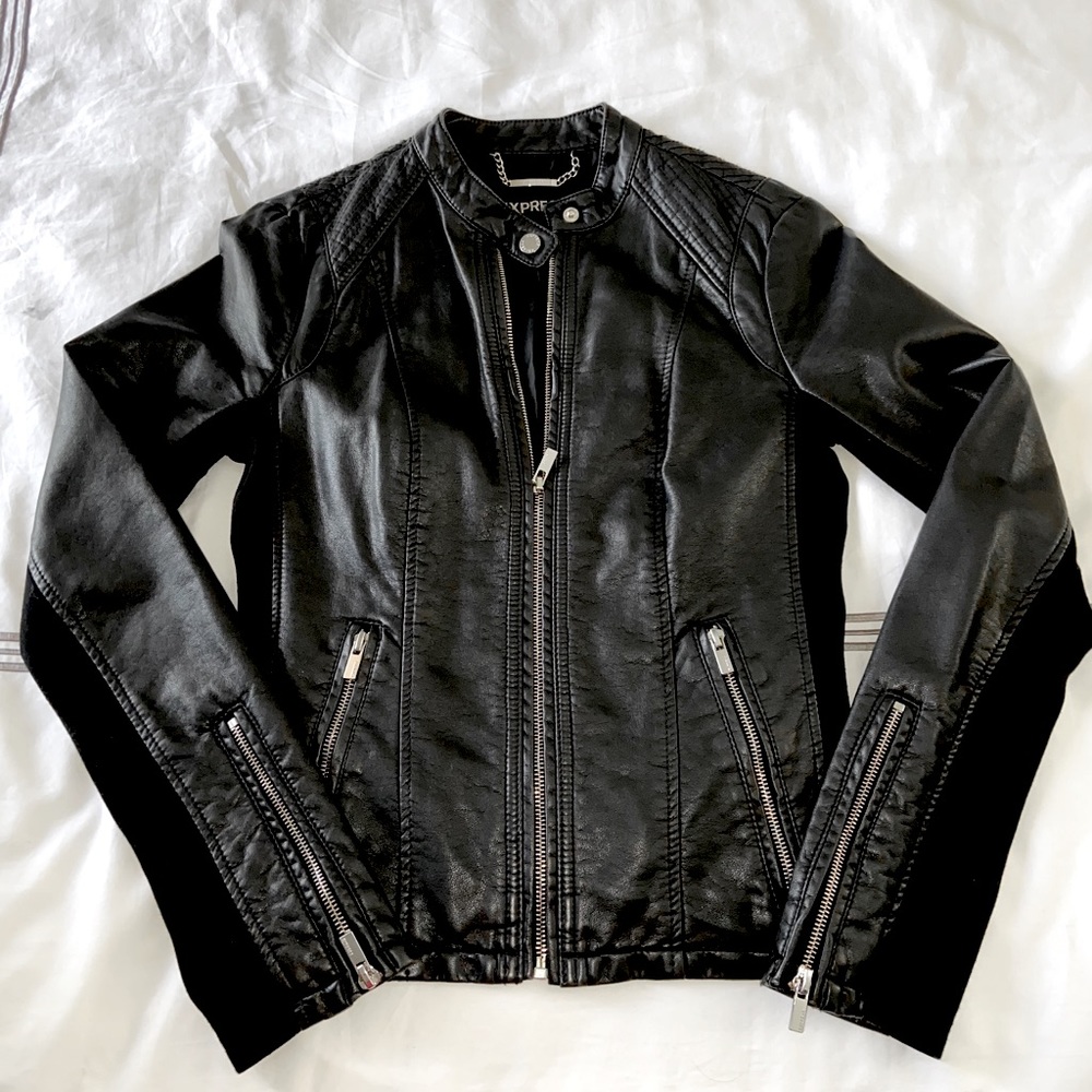 Express Faux Leather Moto Jacket
